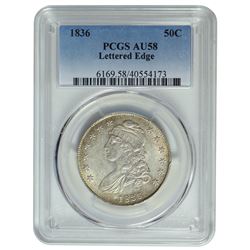 1836 Capped Bust Half Dollar PCGS AU58