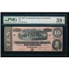 Image 1 : 1864 $10 T-68 Confederate PMG 58EPQ