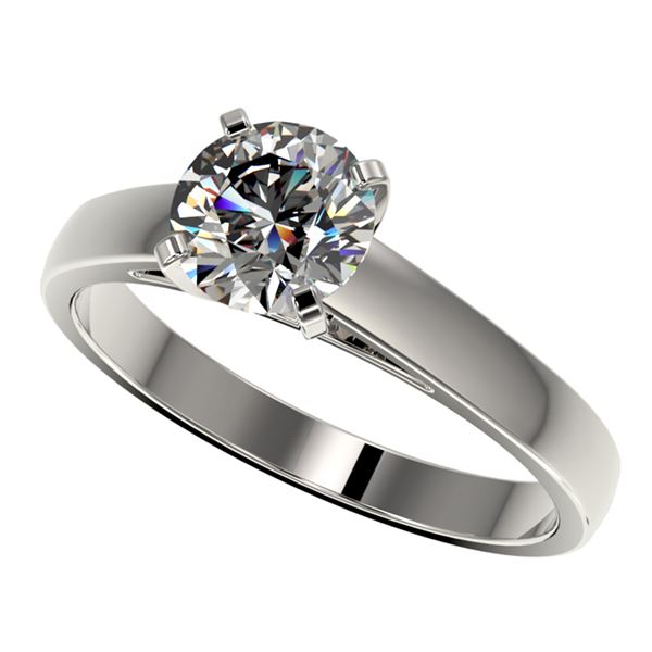 1.29 ctw Certified Quality Diamond Engagment Ring 10k White Gold - REF-177Y8X
