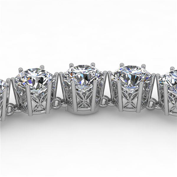 39 ctw SI Certified Diamond Necklace 14k White Gold - REF-6180Y2X