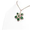 Image 2 : 15.50 ctw Emerald Diamond Necklace 18K Rose Gold - REF-343R6K