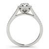 Image 2 : 1.3 ctw Certified VS/SI Diamond Halo Ring 18k White Gold - REF-284M2G