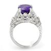 Image 2 : 6.10 ctw Tanzanite & Diamond Ring 14k White Gold - REF-238W8H