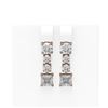 Image 1 : 4.5 ctw Princess Diamond Earrings 18K Rose Gold - REF-896X8A