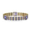 Image 1 : 25.62 ctw Tanzanite & Diamond Bracelet 14K Yellow Gold - REF-472A8N