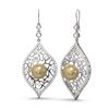 Image 2 : 2.78 ctw Diamond & Pearl Earrings 18K White Gold - REF-262G2W
