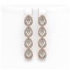 Image 1 : 6.01 ctw Pear Cut Diamond Micro Pave Earrings 18K Rose Gold - REF-845X8A