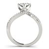 Image 2 : 1 ctw Certified VS/SI Diamond Bypass Ring 18k White Gold - REF-156H3R