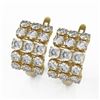 Image 1 : 6.3 ctw Cushion Cut Diamond Designer Earrings 18K Yellow Gold - REF-765K9Y
