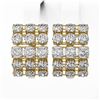 Image 2 : 6.3 ctw Cushion Cut Diamond Designer Earrings 18K Yellow Gold - REF-765K9Y