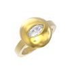 Image 3 : 0.52 ctw Marquise Diamond Ring 18K Yellow Gold - REF-151W6H
