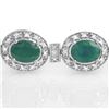 Image 2 : 16 ctw Emerald & Diamond Bracelet 14k White Gold - REF-400Y2X