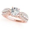 Image 1 : 1.7 ctw Certified VS/SI Diamond Ring 18k Rose Gold - REF-327X3A