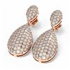 Image 3 : 4.55 ctw Diamond Earrings 18K Rose Gold - REF-330M5G