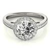 Image 1 : 1.3 ctw Certified VS/SI Diamond Solitaire Halo Ring 18k 2Tone Gold - REF-288K3Y