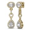 Image 2 : 4 ctw Diamond Earrings 18K Yellow Gold - REF-877M9G