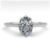 Image 1 : 1.0 ctw VS/SI Oval Diamond Engagment Ring 18k White Gold - REF-315G2W