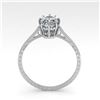 Image 3 : 1.0 ctw VS/SI Oval Diamond Engagment Ring 18k White Gold - REF-315G2W