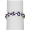 Image 1 : 40.92 ctw Sapphire & Diamond Bracelet 18K Yellow Gold - REF-527W3H