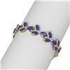 Image 2 : 40.92 ctw Sapphire & Diamond Bracelet 18K Yellow Gold - REF-527W3H