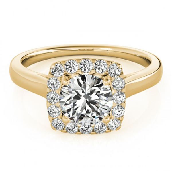 1.37 ctw Certified VS/SI Diamond Halo Ring 18k Yellow Gold - REF-295X3A