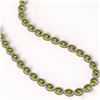 Image 2 : 48.14 ctw Peridot & Diamond Micro Pave Halo Necklace 10k Rose Gold - REF-756K5Y