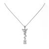 Image 2 : 2.2 ctw Princess Cut Diamond Designer Necklace 18K White Gold - REF-429K5Y