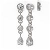 Image 3 : 2.5 ctw Pear Cut Diamond Earrings 18K White Gold - REF-321M8G