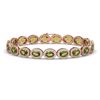 Image 1 : 13.87 ctw Tourmaline & Diamond Micro Pave Halo Bracelet 10k Rose Gold - REF-309H3R