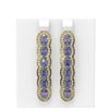 Image 1 : 9.25 ctw Tanzanite & Diamond Earrings 18K Yellow Gold - REF-248F4M