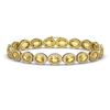 Image 1 : 12.73 ctw Fancy Citrine & Diamond Micro Pave Halo Bracelet 10k Yellow Gold - REF-263X6A