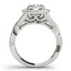 Image 2 : 1.5 ctw Certified VS/SI Diamond Halo Ring 18k White Gold - REF-182N6F