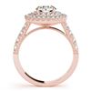 Image 3 : 2.67 ctw Certified VS/SI Diamond 2pc Wedding Set Halo 14k Rose Gold - REF-343A8N