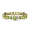 Image 2 : 17.64 ctw Peridot & Diamond Bracelet 14K Yellow Gold - REF-256H5R