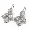 Image 3 : 4.57 ctw Marquise Diamond Earrings 18K White Gold - REF-583G8W