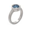 Image 1 : 2 ctw Intense Blue Diamond Ring 18K White Gold - REF-527Y3X