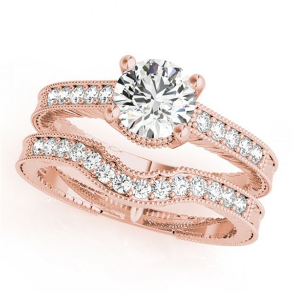 2.11 ctw Certified VS/SI Diamond 2pc Wedding Set Antique 14k Rose Gold - REF-518A6N