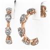 Image 3 : 3.5 ctw Pear Cut Diamond Designer Earrings 18K Rose Gold - REF-429M8G