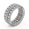 Image 2 : 6.48 ctw Princess Cut Diamond Eternity Ring 18K White Gold - REF-487R5K