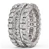 Image 3 : 6.48 ctw Princess Cut Diamond Eternity Ring 18K White Gold - REF-487R5K