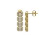 Image 2 : 4.52 ctw Emerald Cut Diamond Micro Pave Earrings 18K Yellow Gold - REF-534W2H