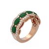 Image 1 : 5.03 ctw Emerald & Diamond Ring 18K Rose Gold - REF-133X5A