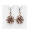 Image 1 : 8.98 ctw Morganite & Diamond Earrings 18K Rose Gold - REF-300W2H