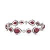 Image 3 : 33.90 ctw Ruby & Diamond Bracelet 18K White Gold - REF-637R3K
