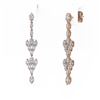 Image 3 : 5.28 ctw Marquise Cut Diamond Designer Earrings 18K Rose Gold - REF-621H3R