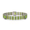 Image 1 : 26.14 ctw Peridot & Diamond Bracelet 14K White Gold - REF-327H3R