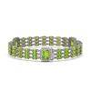 Image 2 : 26.14 ctw Peridot & Diamond Bracelet 14K White Gold - REF-327H3R