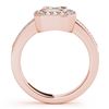 Image 3 : 1.05 ctw Certified VS/SI Cushion Diamond 2pc Set Halo 14k Rose Gold - REF-128M2G