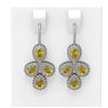 Image 1 : 12.76 ctw Canary Citrine & Diamond Earrings 18K White Gold - REF-304Y5X