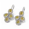 Image 3 : 12.76 ctw Canary Citrine & Diamond Earrings 18K White Gold - REF-304Y5X